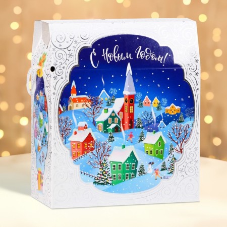 Gift New Year's "Gorodok" 21.5 x 25.6 x 11 cm