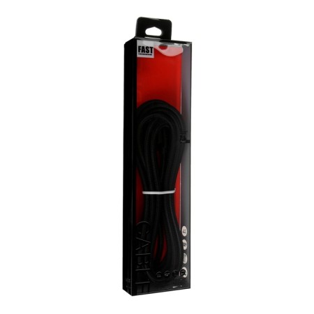 Lightning cable - usb, 2.1 a, nylon braid, 2 meters, black-3