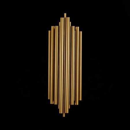 Sconces st. SL1629.301.02. Cesena. 2x40 watts, E14, 17x50 cm, brass color-1