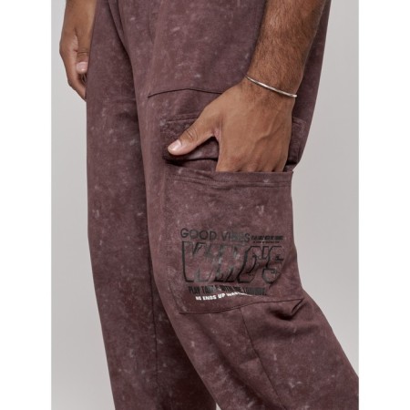 Sports male trousers, size 54, brown color-14