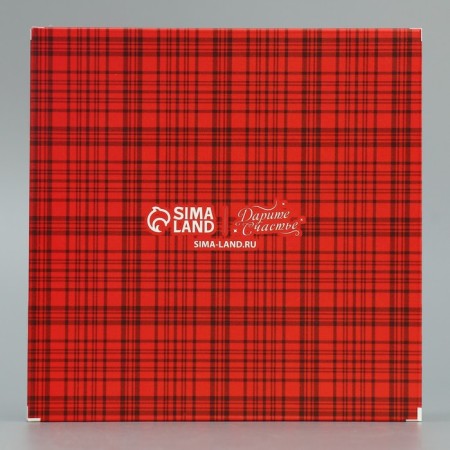 Box for confectionery products with PVC “Happy New Year!”, 13 x 13 x 3 cm, New Year-6