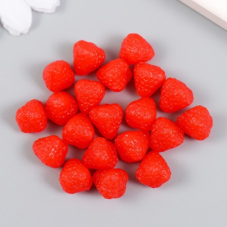 Decor for creativity PVC "Strawberry Berry" set 20 pcs 1x1x0.6 cm-2
