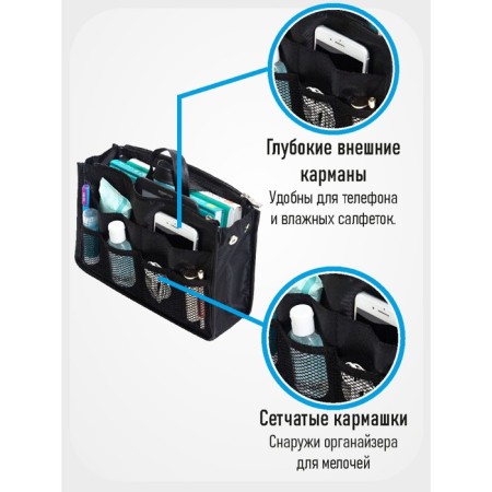 Sofia Organizer "China", 28x17x10 cm, black-4