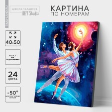 Picture on numbers on canvas with a subframe 