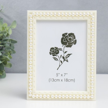 Photo frame plastic 13x18 cm "Pearl of white" rectangular 19x15 cm