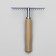 Wood comb-comb with teeth of different lengths, wooden handle, 12.5 x 9.5 cm