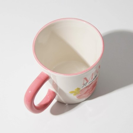 Ceramic mug "Mom, I love you", 450 ml, white color-3