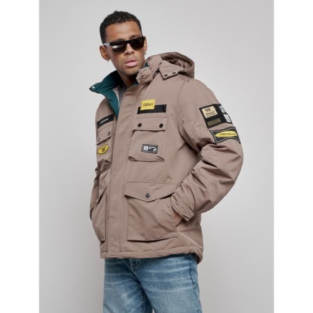 Male Winter jacket, size 54, brown color-2