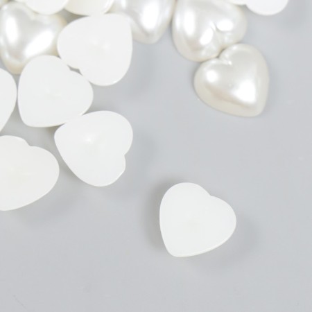 Decor for creativity Plastic "Heart Pearl" set of 20 g 1.2x1.2 cm-1