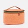Cosmetic bag with a zipper, with a lining, peach color