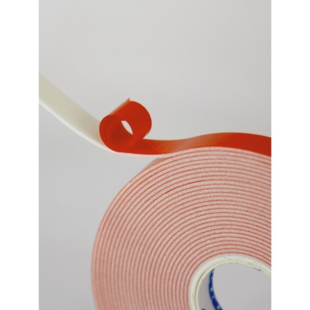 Bilateral tape ABRO OE-12-R, on a foamed basis, heat-resistant, white, 12 mm x 5 m-2