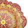 Largan Rishtan ceramics "Flowers", 40 cm, red mix, corrugated