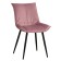 Stool "FLA", velor tenerife pink / black metal