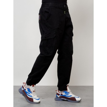 Cargo jeans male, size 48, black color-12