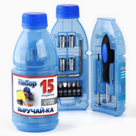 A set of tools in the bottle "Help ka", universal, 15 items-2