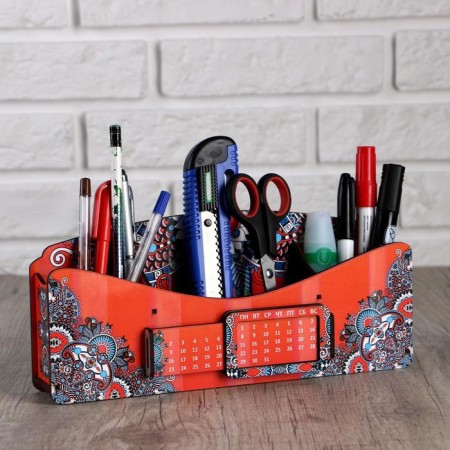 Organizer for office items "Sofa from childhood", with an eternal calendar-2