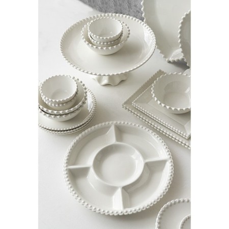 Menzhnya Porcelain 5 cells Magistro "Tandy", d = 30 cm, white color-5