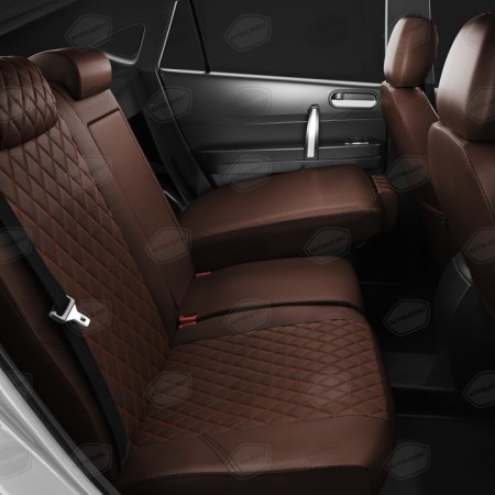 Auto-Cherkhly for Skoda Octavia A7 since 2013-2017, hatchback, sedan, station wagon, perforation, eco-leather, chocolate color-5