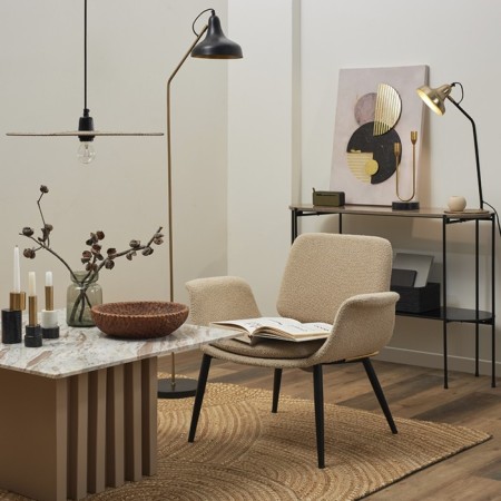 Hilde lounge, 600 × 800 × 730 mm, Builder, gray-beige color