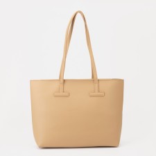 Zipper bag with lightning, beige color