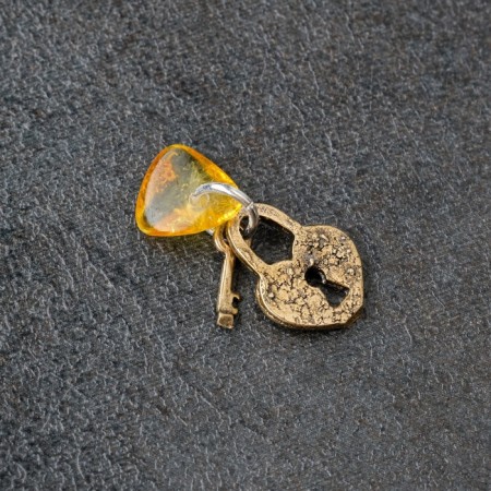 Calisman keyhole "castle", natural amber-1