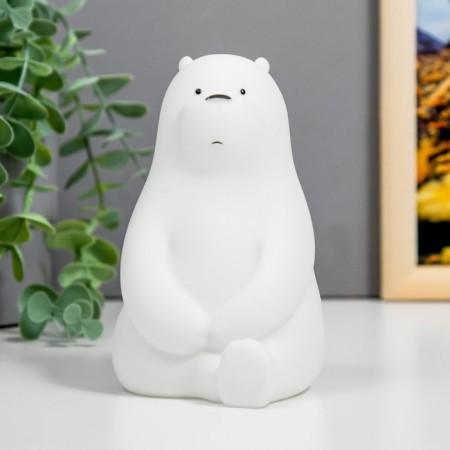 Nightlight "Bear" LED battery 3XLR white 11x8.5x14 cm-3