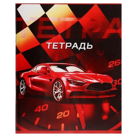 Notebook of 48 sheets in the Calligrata Coter "Auto", cover coated paper, block No. 2, whiteness 75% (gray sheets), mix-4
