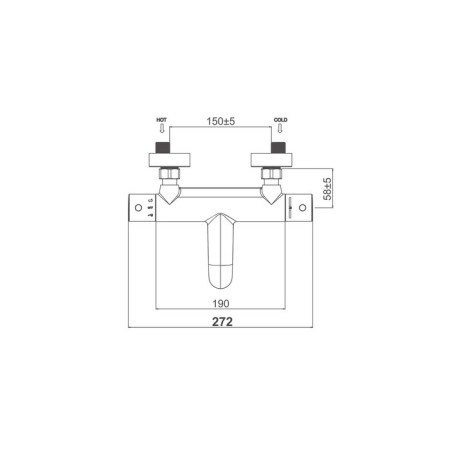 Bath mixer D&K RHEIN BACH DA2123201, Color Chrome-1
