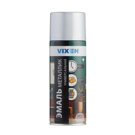 Universal enamel Vixen, metallic, mirror chrome, aerosol 520 ml VX-19130