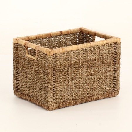 Wicker basket, 43x33x30 cm, seaweed