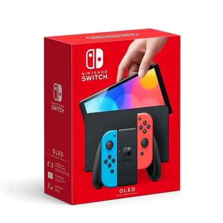 Game console Nintendo Switch, 64 GB, OLED, 2 Joy-Con controllers, red-blue-3