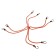 Glass for mounting baggage Airline "Spider", 80 cm, D8 mm, metal hooks, set 4 pcs