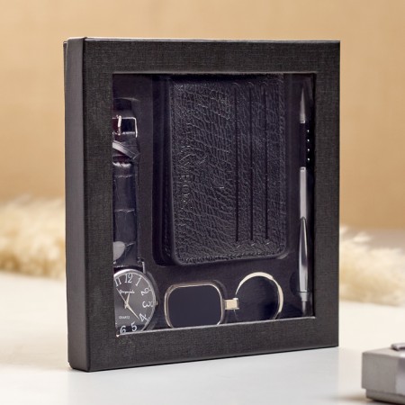 Gift set 4V1 (pen, wallet, clock, keychain), mix