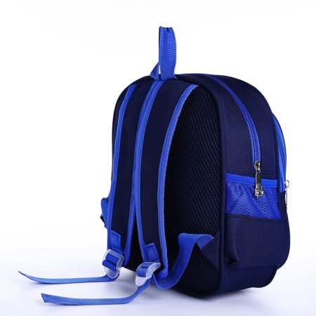 Baby backpack on lightning, 3 outer pockets, blue color-2