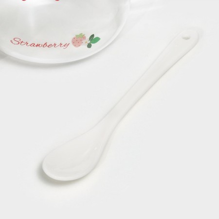 Glass mug with a ceramic lid and a spoon "Berry", 500 ml-2