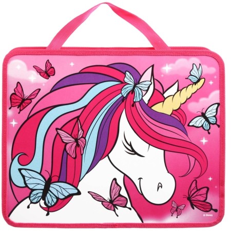 Plastic folder with A4 handles, on lightning, 75x330x260 mm, Minnie Mouse and unicorn-5