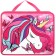 Plastic folder with A4 handles, on lightning, 75x330x260 mm, Minnie Mouse and unicorn