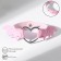 Bracelet Leather "Bat", pink color in silver