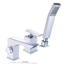 Lemark Contest LM5845CW bath mixer, on board the bath, built -in, chromium color, white
