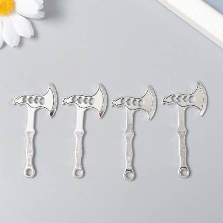 Decor for creativity Metal "ax" silver 2.8x5.9 cm-2