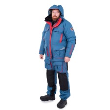 Fishing costume Grayling Kamchatka, size 56-58, height 182-188 cm, blue color, red color