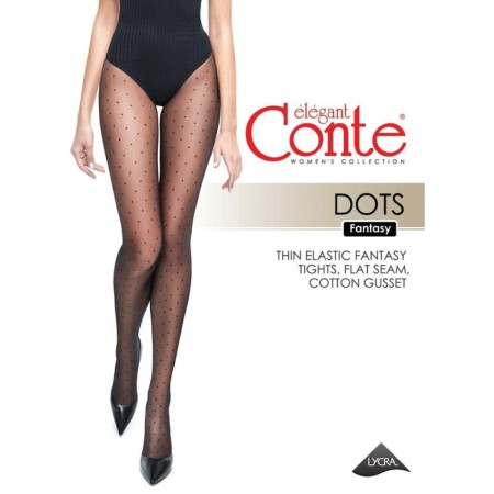Women's tights Fantasy Dots, size 3, chocolate color-4
