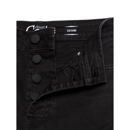 Women's jeans modeling on buttons Contte Elegant, size XS, color Washed Black-9