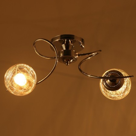 Snanny chandelier 2he27 40W silver 58x29x28 cm Bayerlux-2