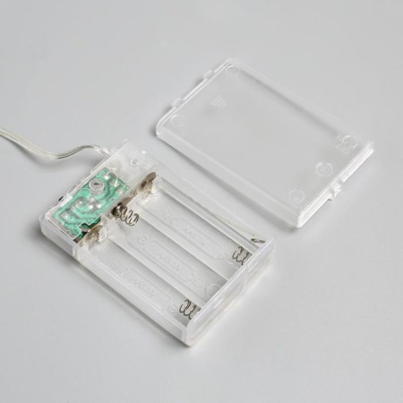 Girlynda "Horse tail" 10 threads 1 m, IP20, silver thread, 100 LED, warm white glow, 2 modes, AAH3-4