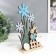 Souvenir tree "Bunny with testicles in the garden" 22.5x4x12 cm