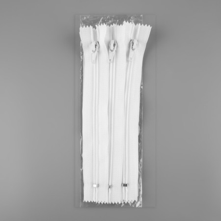 Lightning "Spiral", No. 7, non -proceeding, castle machine, 18 cm, white color-2