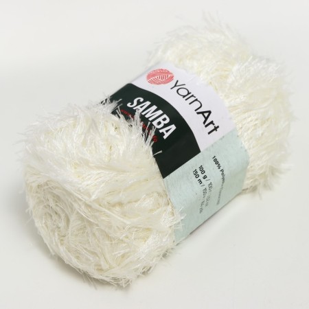 Yarn "Samba" 100% polyester 150m/100g (830 dairy)-1