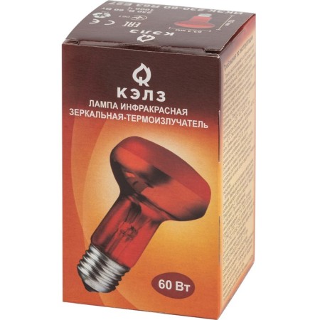 Infrared lamp for heating animals, era, IKZK 230-60 R63, E27, 60 watts-4