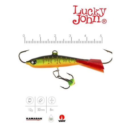 Балансир Lucky John NORDIC 4 + тройник, 4 см, цвет 301RT блистер-1